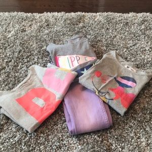 Purple Jeans with 2 Shirts